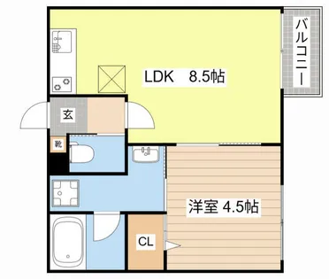 メゾン・ド・メグ湖南【307号室】の間取り