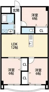 天神山マンションⅡ号館【3階】の間取り