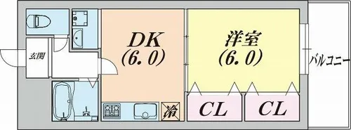 パルメゾン北町【3階】の間取り