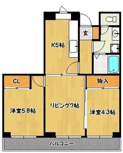 昭和レジデンス【5階】の間取り