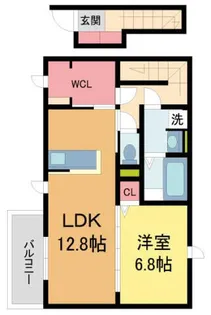 シェルティ宝塚【201号室】の間取り