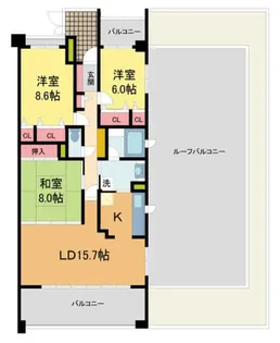 ジークレフ芦屋【406号室】の間取り