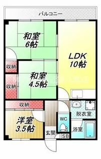 グリーンリーヴス【4階】の間取り