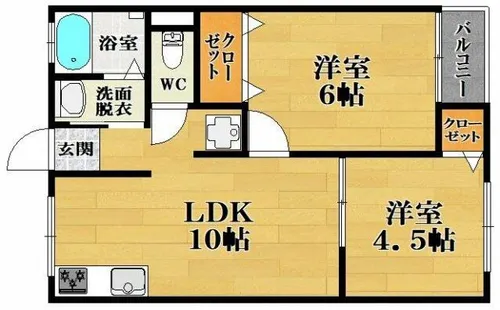 クワタマンション【3階】の間取り