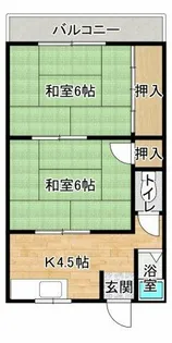 ハイツヤマグチ【102号室】の間取り