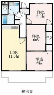 大阪府大阪狭山市茱萸木2丁目【マンション】の間取り