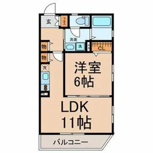 エムロード(emeraude)【205号室】の間取り