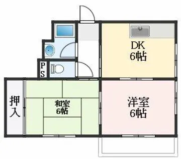 大阪府羽曳野市南恵我之荘8丁目【マンション】の間取り