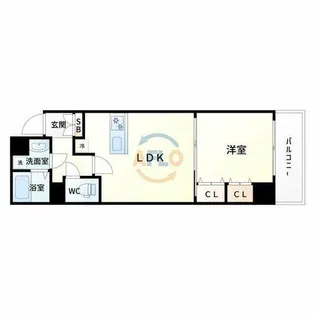 セントロイヤルクラブ新大阪【6階】の間取り