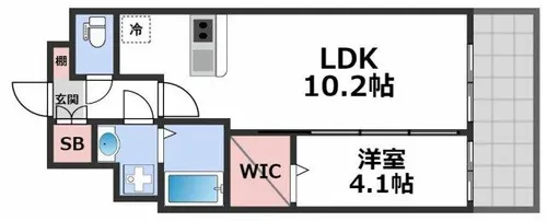 セレニテ堺筋本町プリエ【10階】の間取り