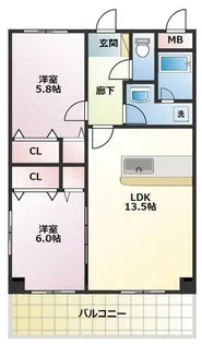 ベルクレスト【2階】の間取り