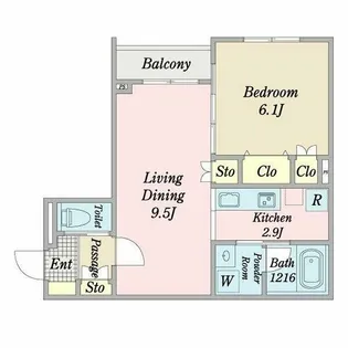 Ecrin新瑞橋【2階】の間取り