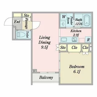 Ecrin新瑞橋【2階】の間取り