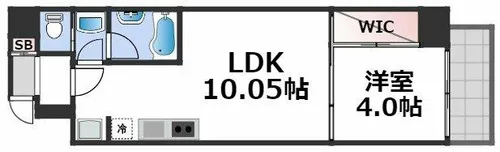 ブエナビスタ難波元町【9階】の間取り