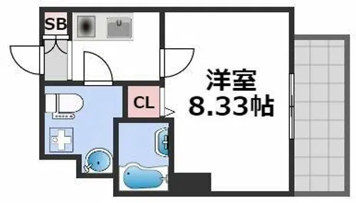 セレニテ難波西【7階】の間取り