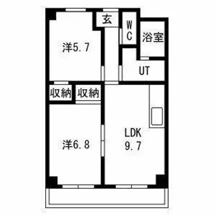 シーズンコート池下【2階】の間取り