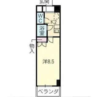 キャッスル一社【206号室】の間取り
