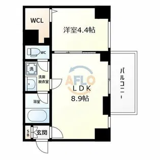 ブエナビスタ難波サウス【4階】の間取り
