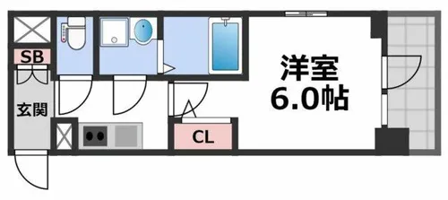 エスリードレジデンス大阪本町【10階】の間取り