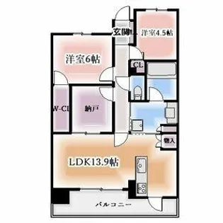 レ・ジェイド金山グランデ【14階】の間取り