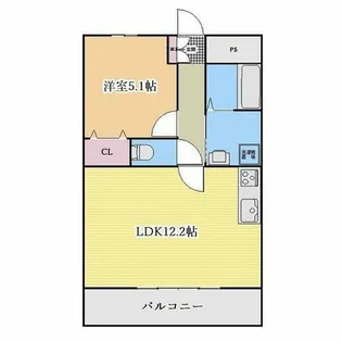 覚王ハイツ【3階】の間取り