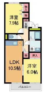 ルミエール甲東園II【102号室】の間取り