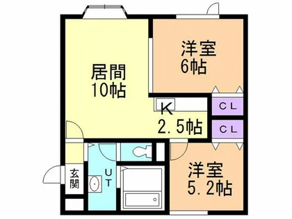 エトワール若山【1階】の間取り