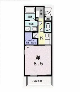 メゾン クルーズ【203号室】の間取り