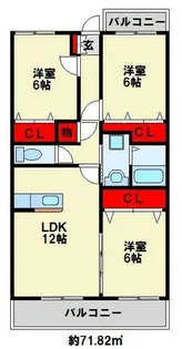 インペリアル上の原【3階】の間取り