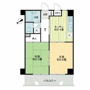 ライオンズマンション明石東二見第2【1階】の間取り