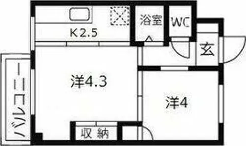 エルパラッツォ京橋【2階】の間取り