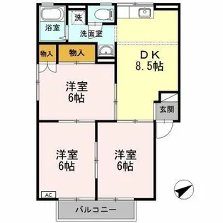 メゾンフレンド A【2階】の間取り