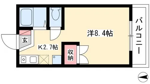 ヘーベルエスパスV A【201号室】の間取り