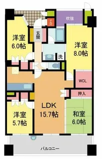 コスモ宝塚武庫山【7階】の間取り