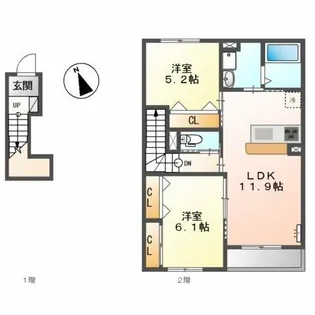 PALGE【2階】の間取り