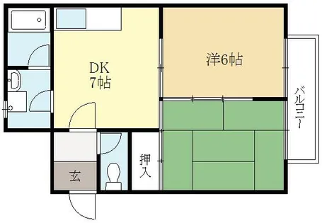 ガーデンハイツ広野【2階】の間取り