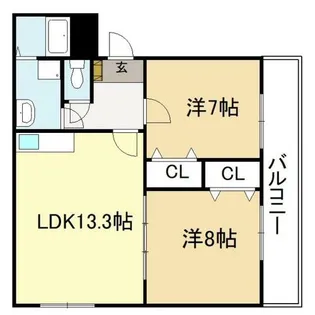 京都府京田辺市東古森【マンション】の間取り