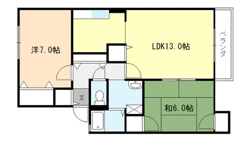 京都府京田辺市草内犬伏【アパート】の間取り