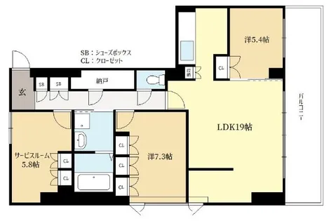 京都府京田辺市田辺久戸【マンション】の間取り