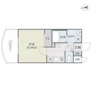 S-FORT姪浜【10階】の間取り