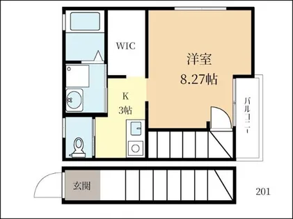 リーブルコート西裏【2階】の間取り