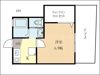 リーブルコート西裏【1階】の間取り