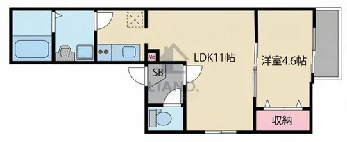 ciel馬出【101号室】の間取り