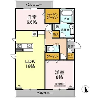 グランツ川名【2階】の間取り