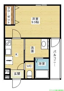 フジパレス豊里Ⅴ番館【3階】の間取り