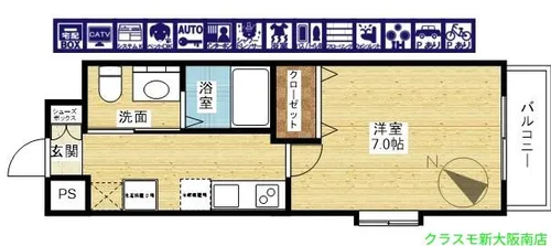 CASSIA豊中三国【8階】の間取り