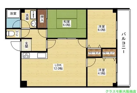 コンフィデンス檜マンション【7階】の間取り