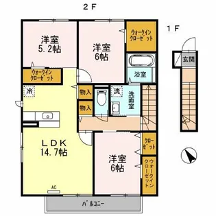 オーク ブレスⅡ【2階】の間取り