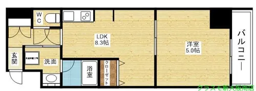ブラービ南船場【9階】の間取り