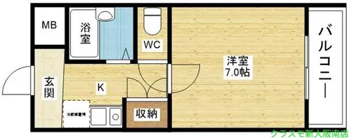 ヴィルヌーブ【2階】の間取り